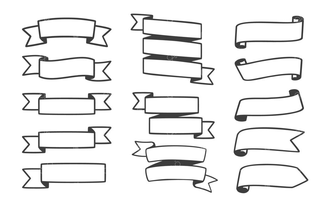 فریم متنی روبان دستی برای تزئین دفترچه‌ها
