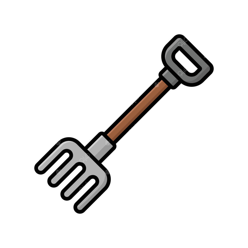 آیکون ابزار باغبانی: شن‌کش