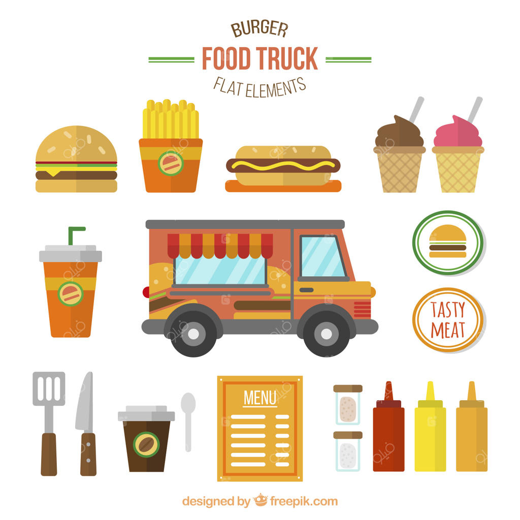 مجموعه ماشین‌های غذای برگر فروش