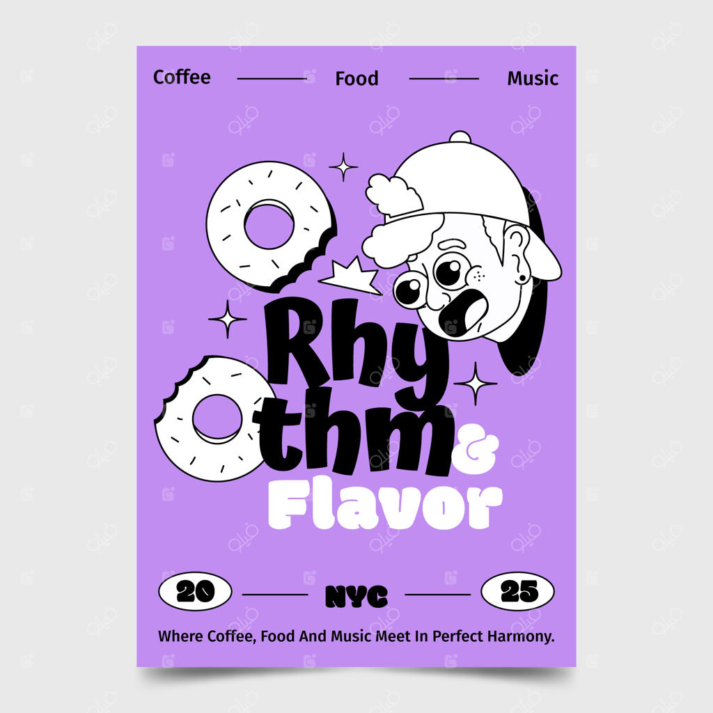 قالب پوستر طعم و ریتم نیویورک