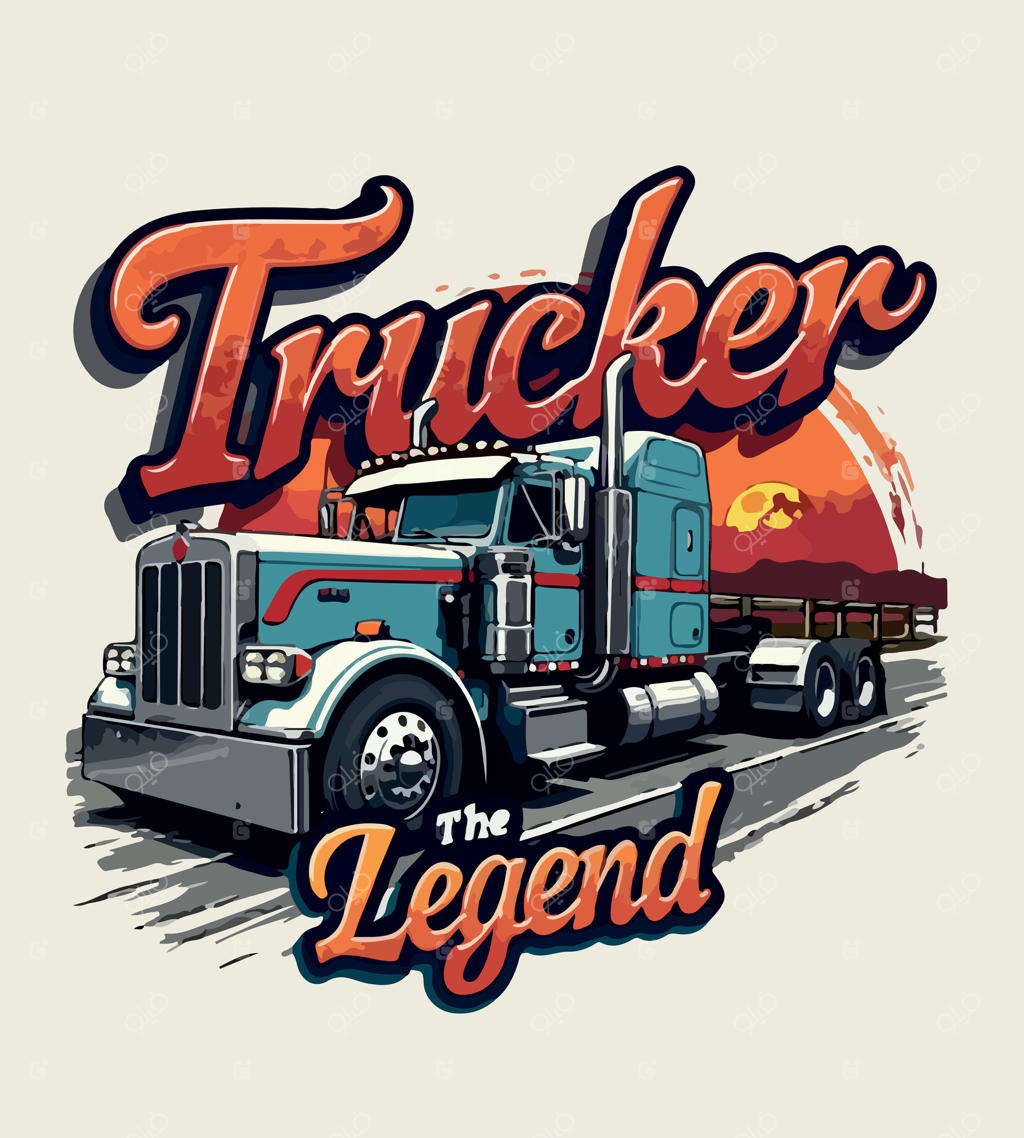 کامیونی با کلمه کامیون روی آن