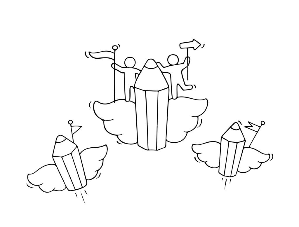 نقاشی ساده با خط و خطوط ساده