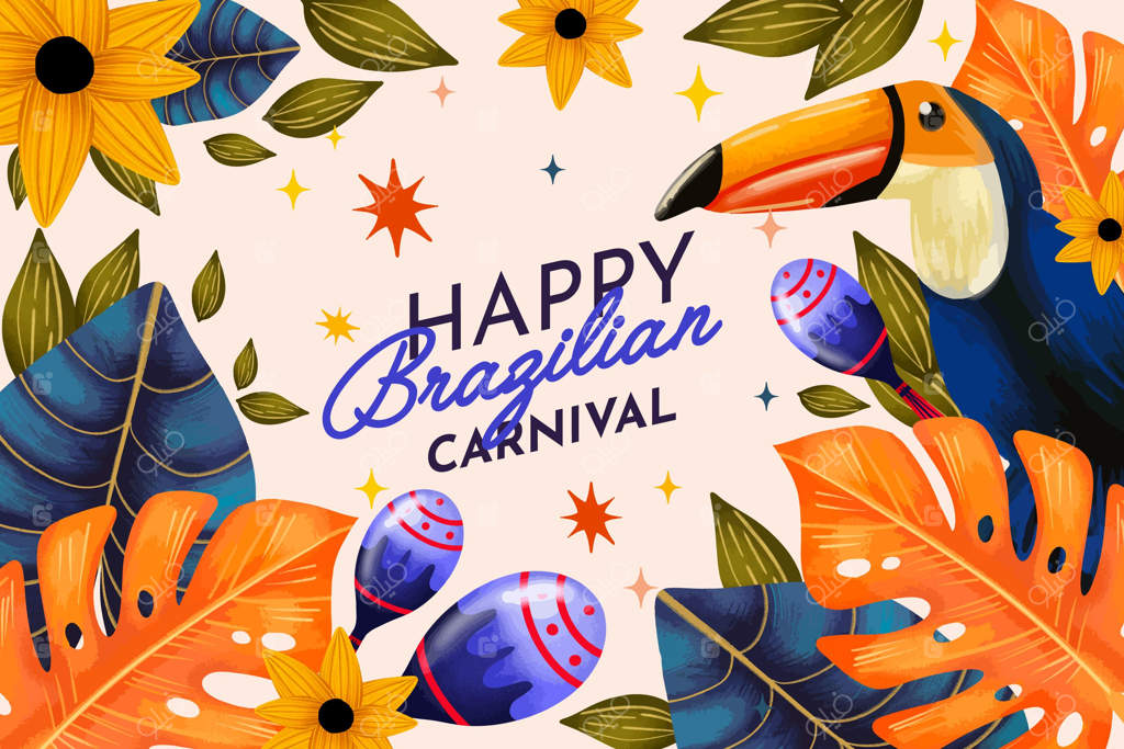کارناوال برزیل با آبرنگ