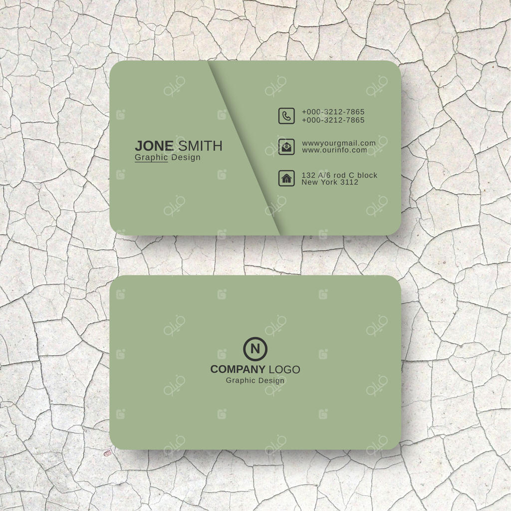 کارت ویزیت حرفه‌ای و شرکتی مدرن، انتزاعی و رنگارنگ مناسب برای انواع مشاغل