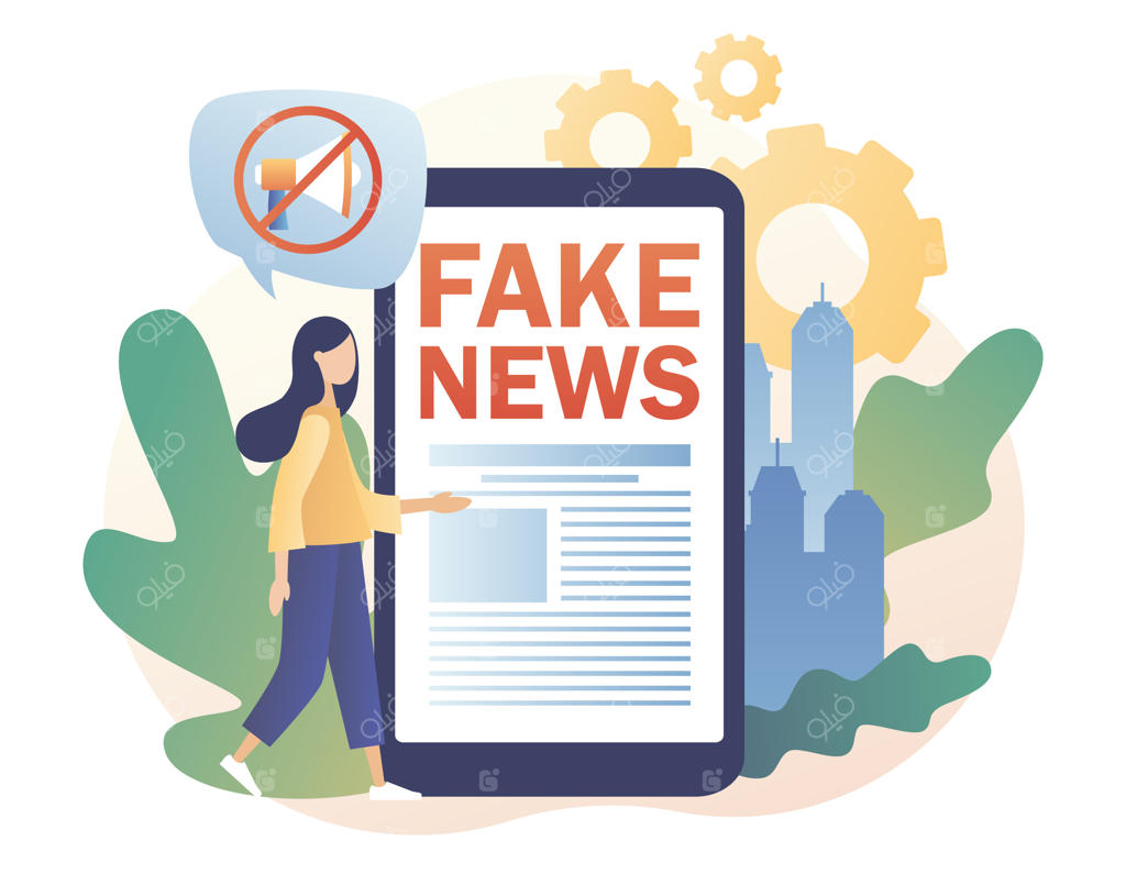 استعاره‌های اخبار جعلی دختربچه‌ای که با اپلیکیشن موبایل اخبار می‌خواند؛ اطلاعات داغ رسانه‌های جمعی آنلاین