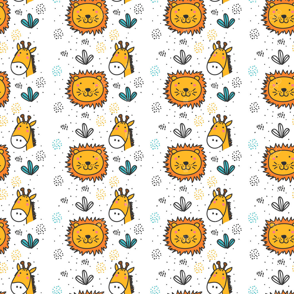 وکتور با طرح شیر و زرافه