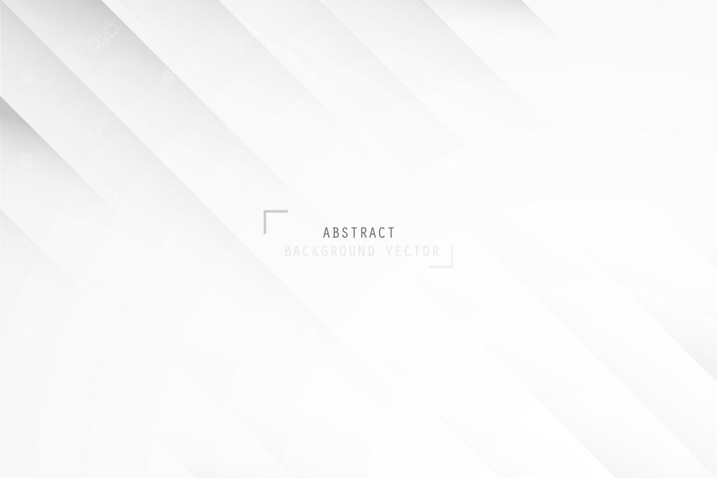 پس‌زمینه انتزاعی هندسی با طیف رنگی سفید و خاکستری. پس‌زمینه‌ای مدرن و مینیمال با عناصر سفید. تصویر برداری