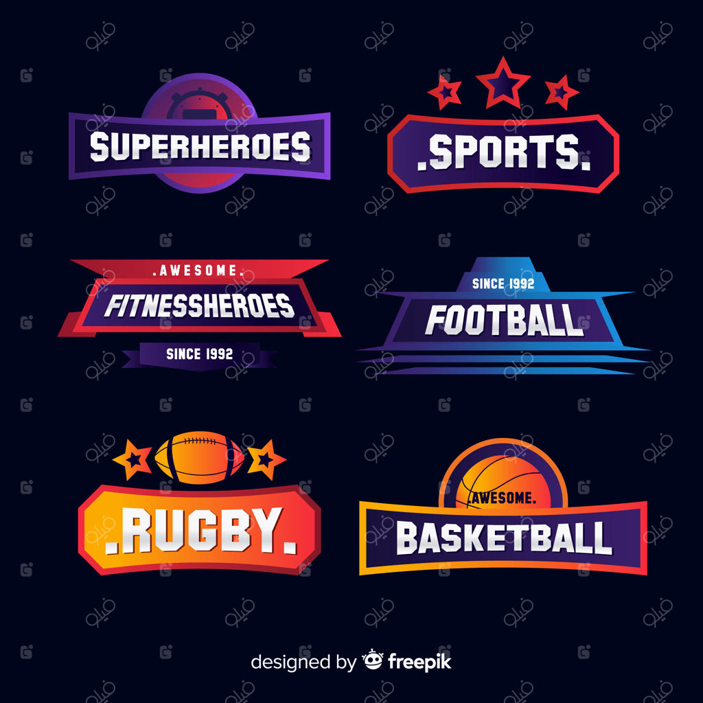 مجموعه لوگوهای ورزشی مدرن