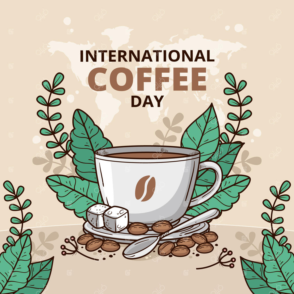تصویرسازی برای جشن روز جهانی قهوه