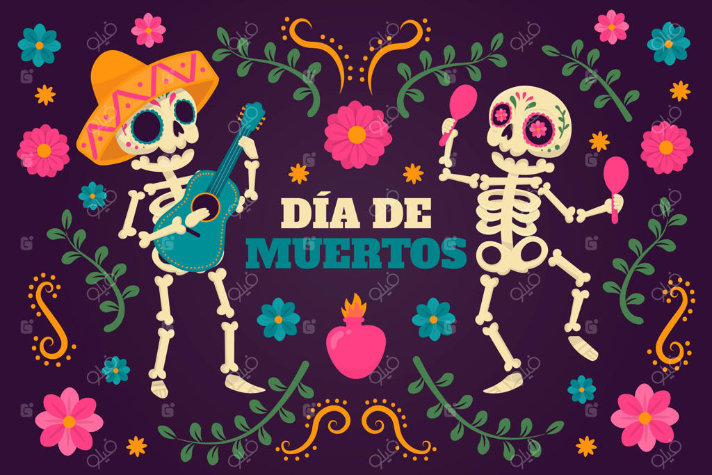 پس‌زمینه دست‌ساز برای روز مردگان