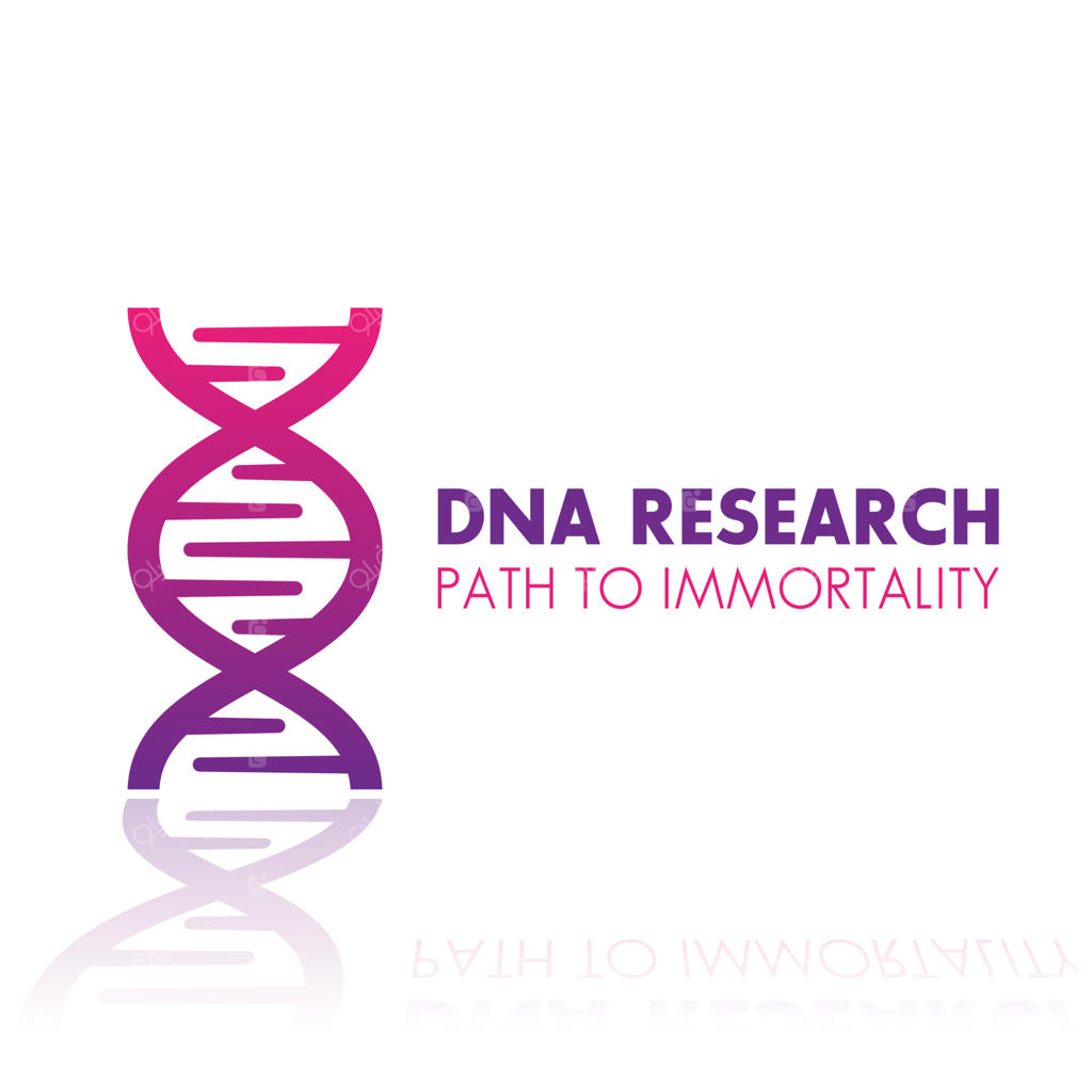 زنجیره دی‌ان‌ای، المان لوگوی تحقیقات ژنتیک، آیکون روی زمینه سفید