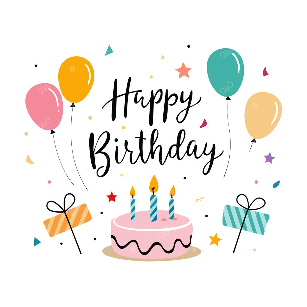 تصویرسازی وکتور کارت تبریک تولد