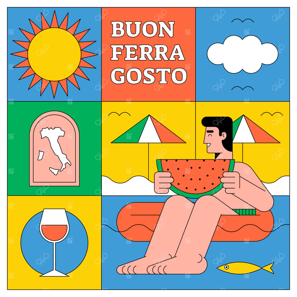 تصویرسازی جشن ایتالیایی فراگوستو