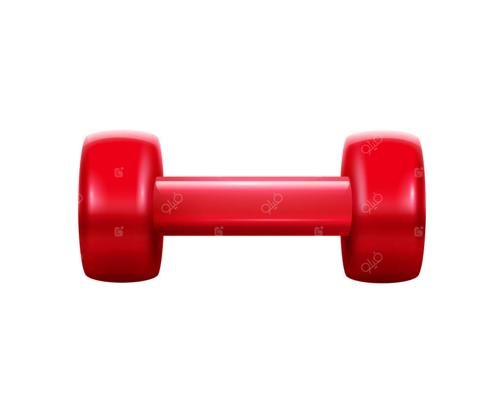 ترکیب واقعی تناسب اندام با دمبل و هالتر، همراه با تصویر وکتور دمبل سبک