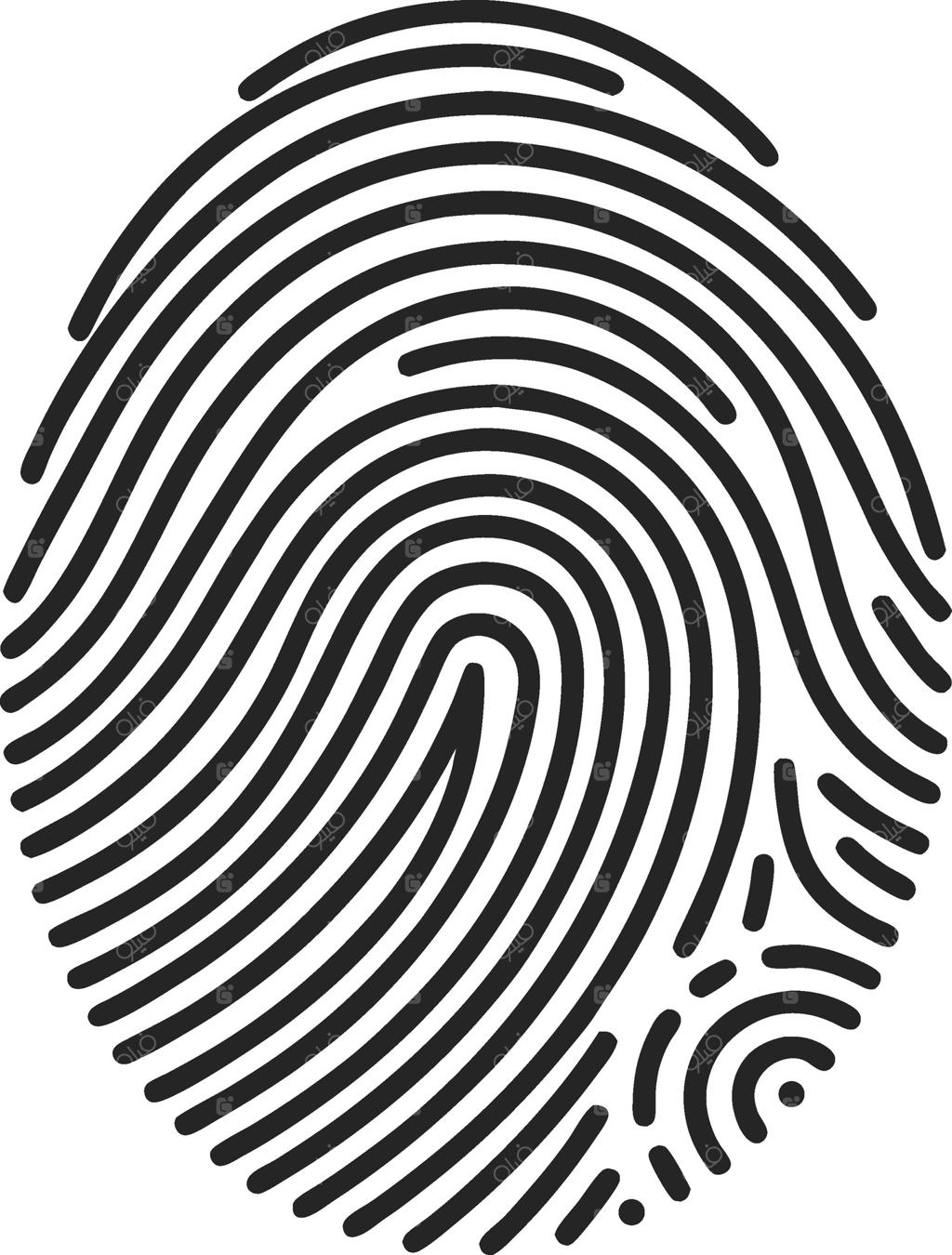 طرح استایلیزه اثر انگشت برای نماد امنیت و کاربردهای خلاقانه