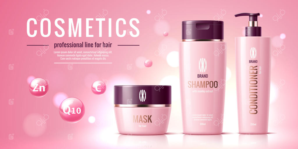 قالب‌ها و تبلیغات محصولات آرایشی مو