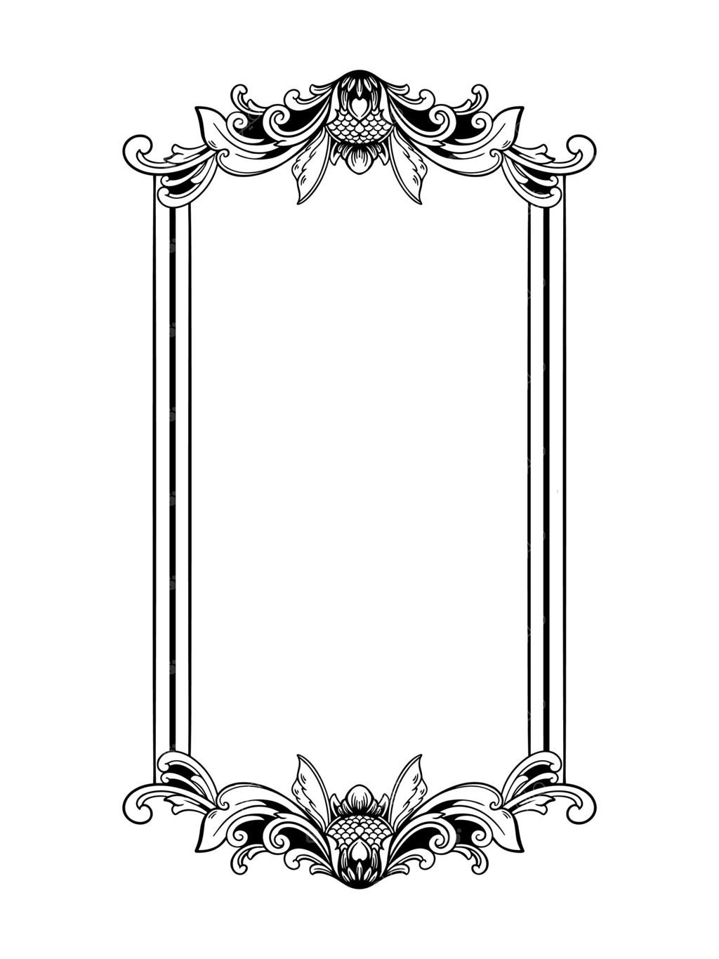 تزئینات کلاسیک قدیمی به رنگ سیاه و سفید