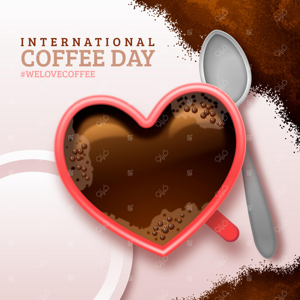 تصویرسازی واقع‌گرایانه برای جشن روز جهانی قهوه