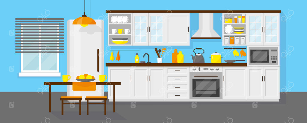 دکوراسیون آشپزخانه با مبلمان