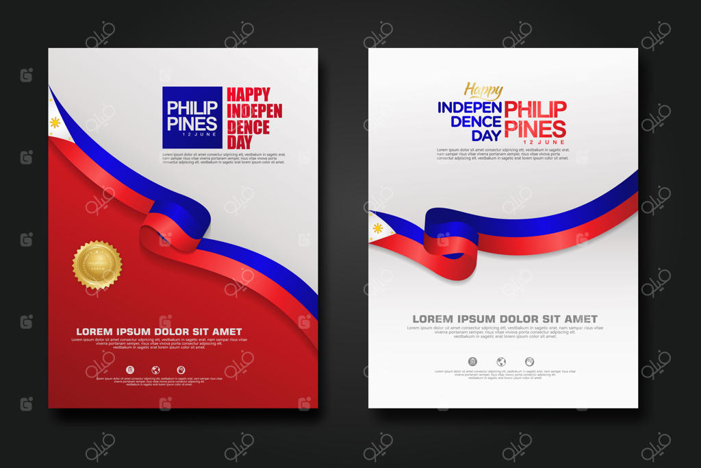 طراحی پوستر: قالب پس‌زمینه روز استقلال فیلیپین مبارک
