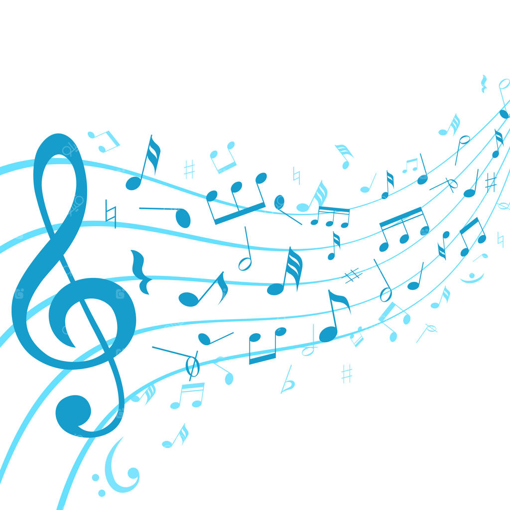 نت‌های موسیقی بر روی خط حامل