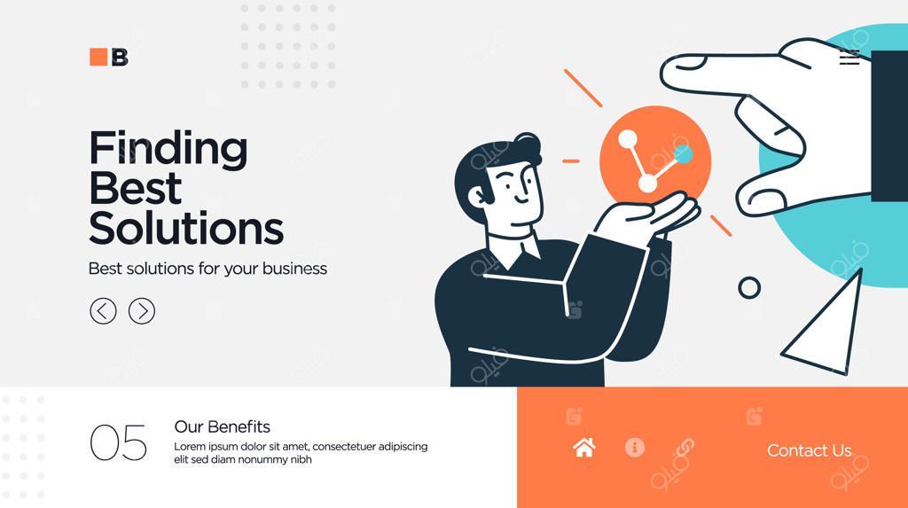 قالب صفحه فرود برای تحلیل و برنامه‌ریزی کسب‌وکار دیجیتال - سبک مدرن و تخت (وکتور)