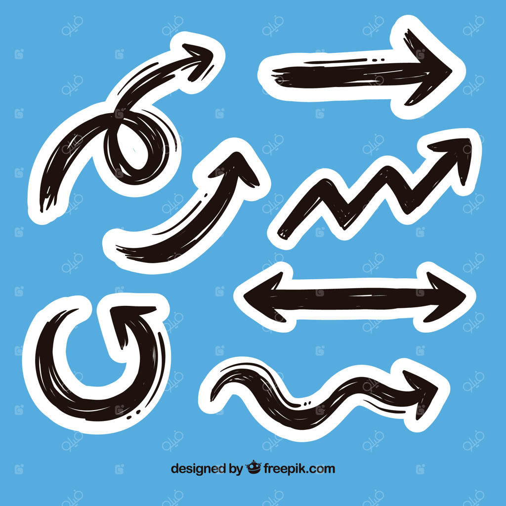 مجموعه‌ای از برچسب‌های سیاه دست‌کشیده شده