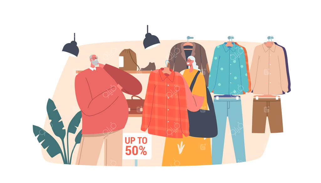 زوج جانباز خرید در فروشگاه برند مد لباس می‌خرند - مرد و زن خوشحال در اوقات فراغت خرید می‌کنند