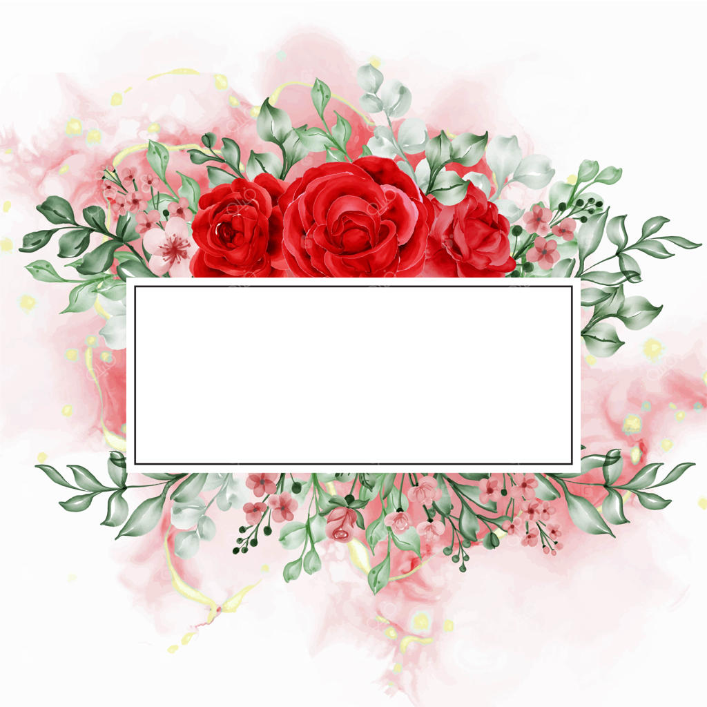 پس‌زمینه قاب گل سرخ آزادی با فضای سفید