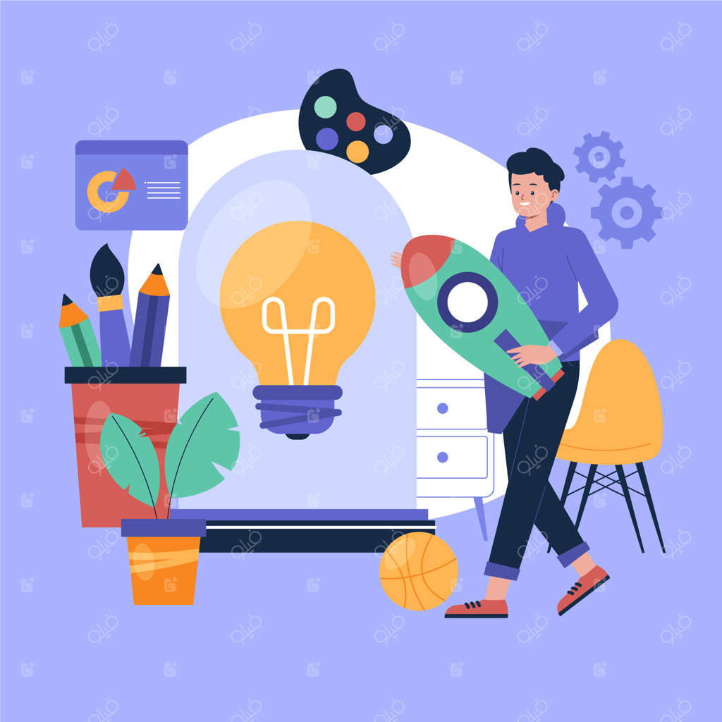 تصویرسازی مهارت‌های نرم با طراحی تخت