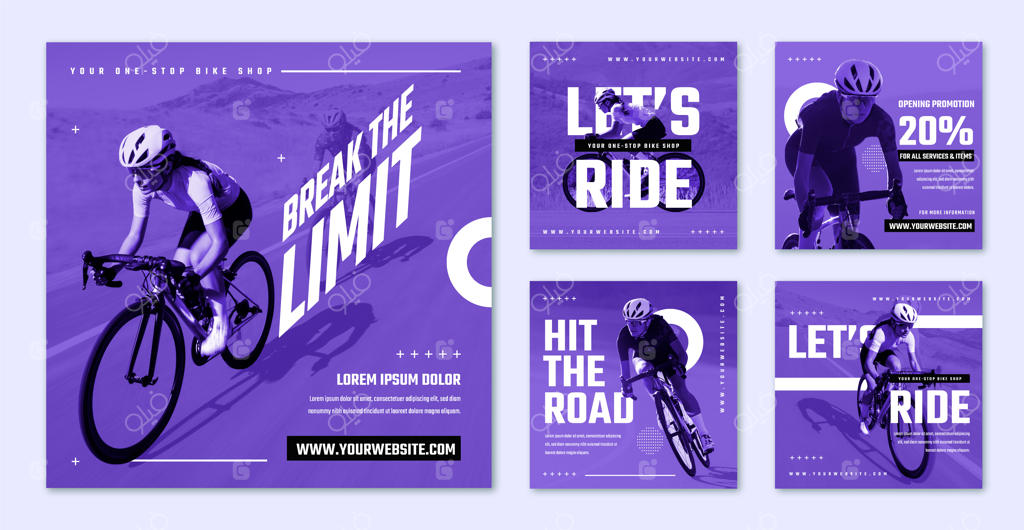 قالب پست اینستاگرام برای فروشگاه دوچرخه