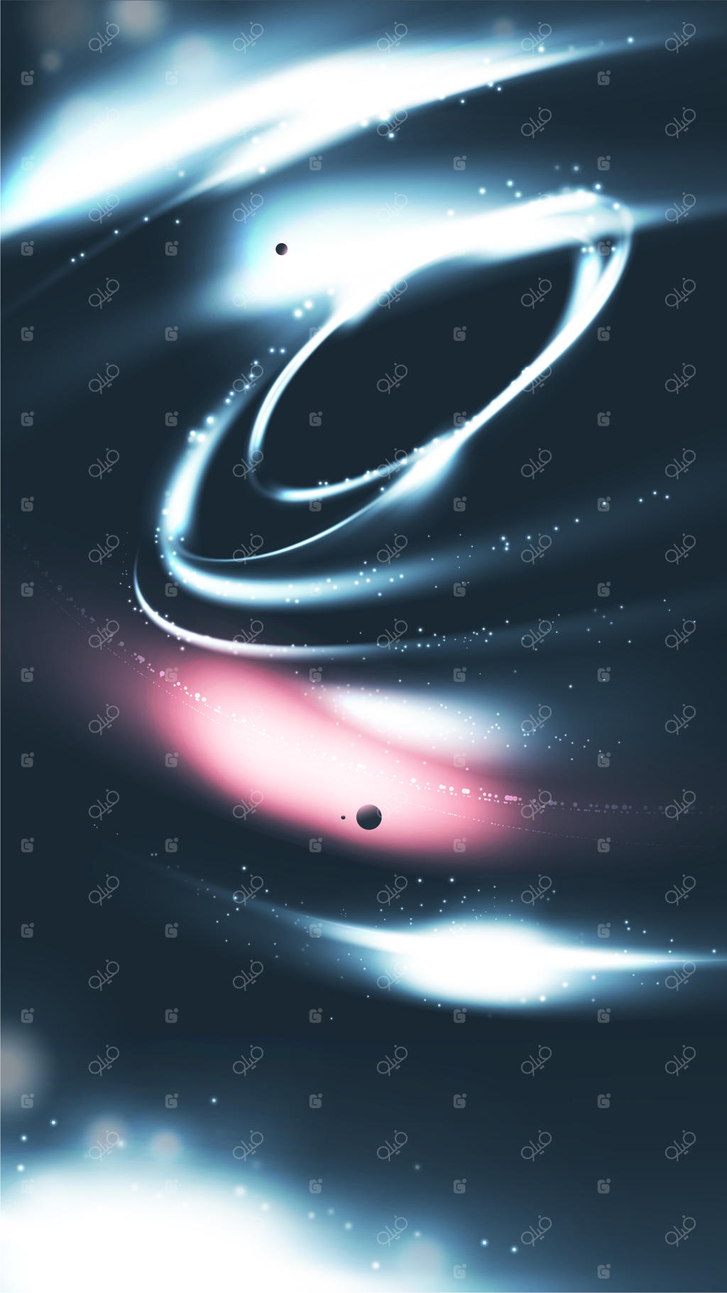 پس‌زمینه انتزاعی کیهان چرخان