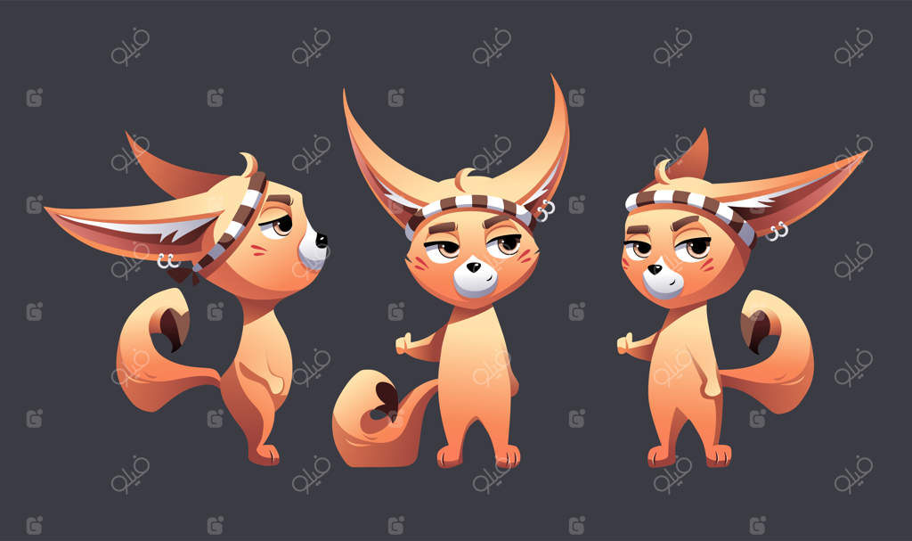 مجموعه‌ای از سه بچه روباه در حال نشان دادن علامت تأیید