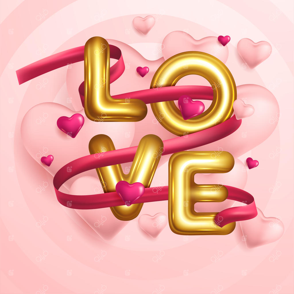 قلب‌های بادکنکی قرمز و شیرین روز ولنتاین