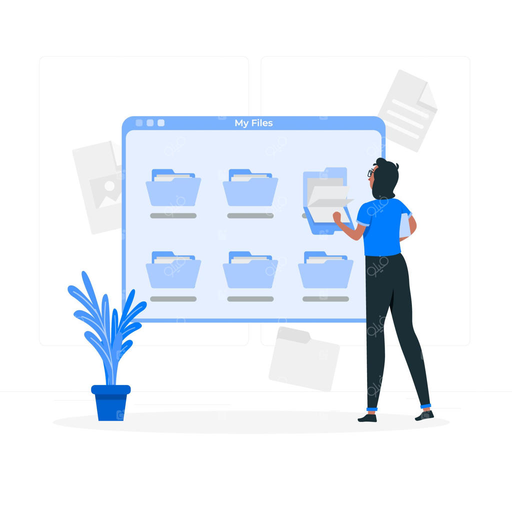 تصویرسازی مفهومی فایل‌های شخصی دیجیتال