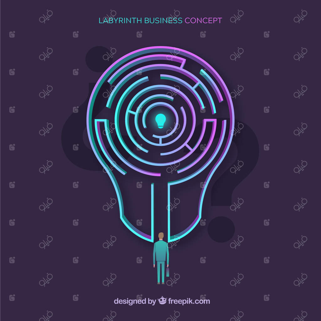 مفهوم کسب‌وکار مسطح با هزارتو