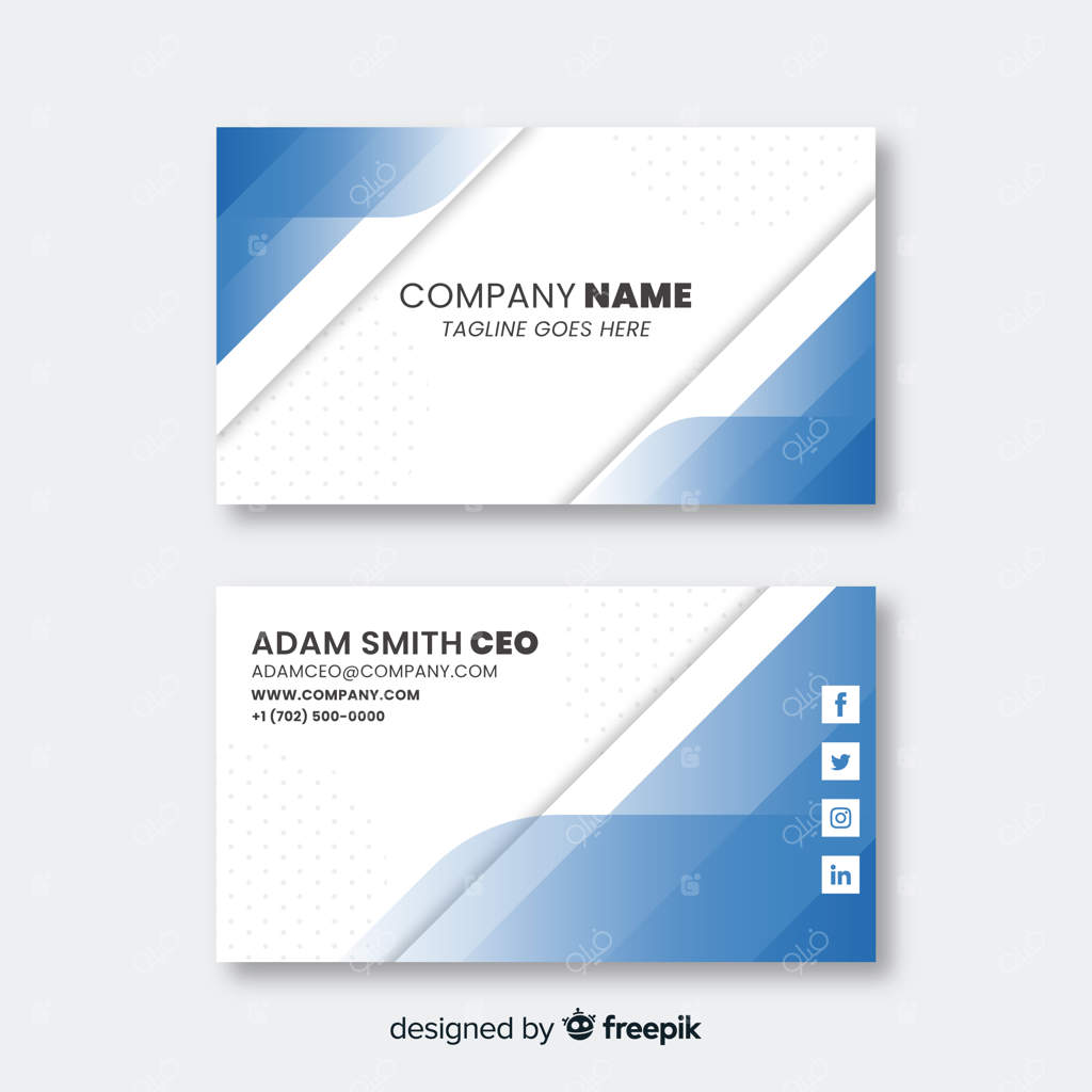 قالب کارت ویزیت مدرن و انتزاعی