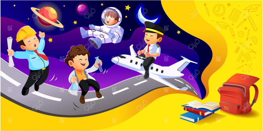 تصویرسازی شخصیت رویاهای کودکان دانش‌آموز شاد