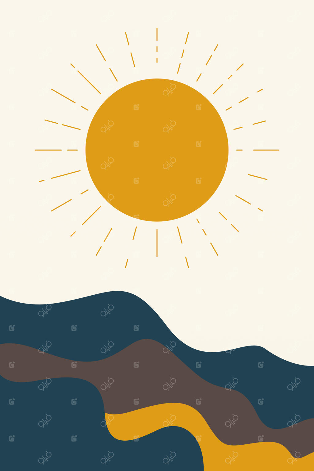 دکور دیواری بوهمی – پس‌زمینه هنر دیواری خاورمیانه – چاپ دکور هنر دیواری کویری