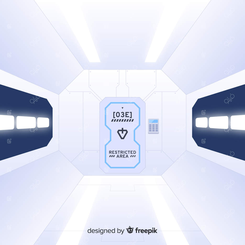 پس‌زمینه داخلی سفینه فضایی با طراحی ساده