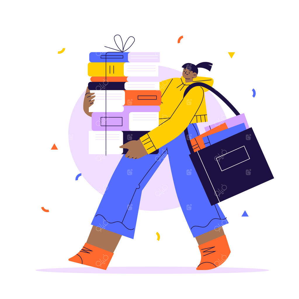 تصویرسازی تخت برای جشن روز جهانی کتاب