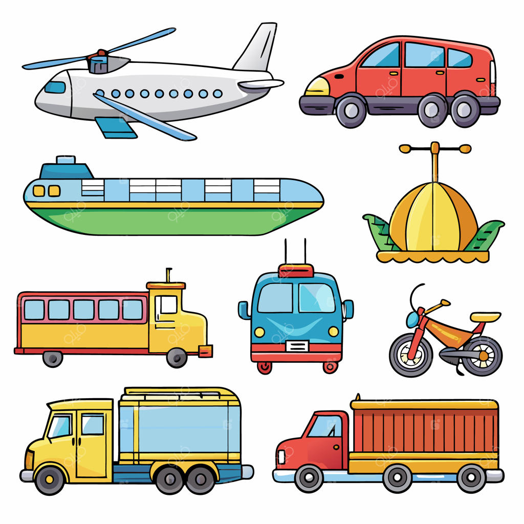 تصویرسازی کارتونی حمل و نقل