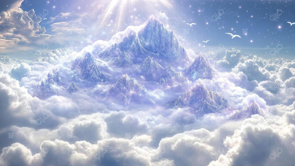 رشته‌کوه آسمانی بر فراز ابرها