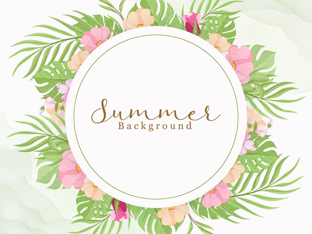 قالب قاب گل‌های تابستانی.