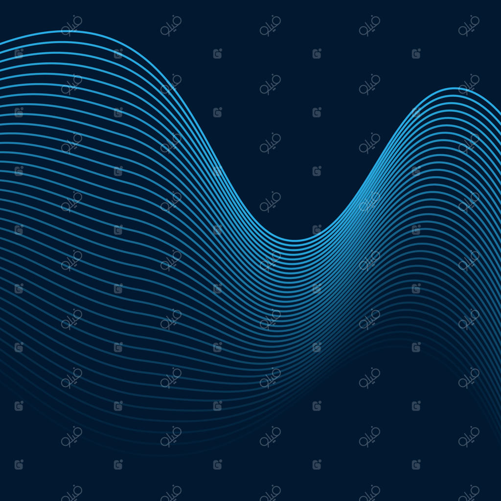 پس‌زمینه انتزاعی با خطوط موج‌دار و الگوی موج صوتی پویا، هنر خطی شیک و مناسب برای وب