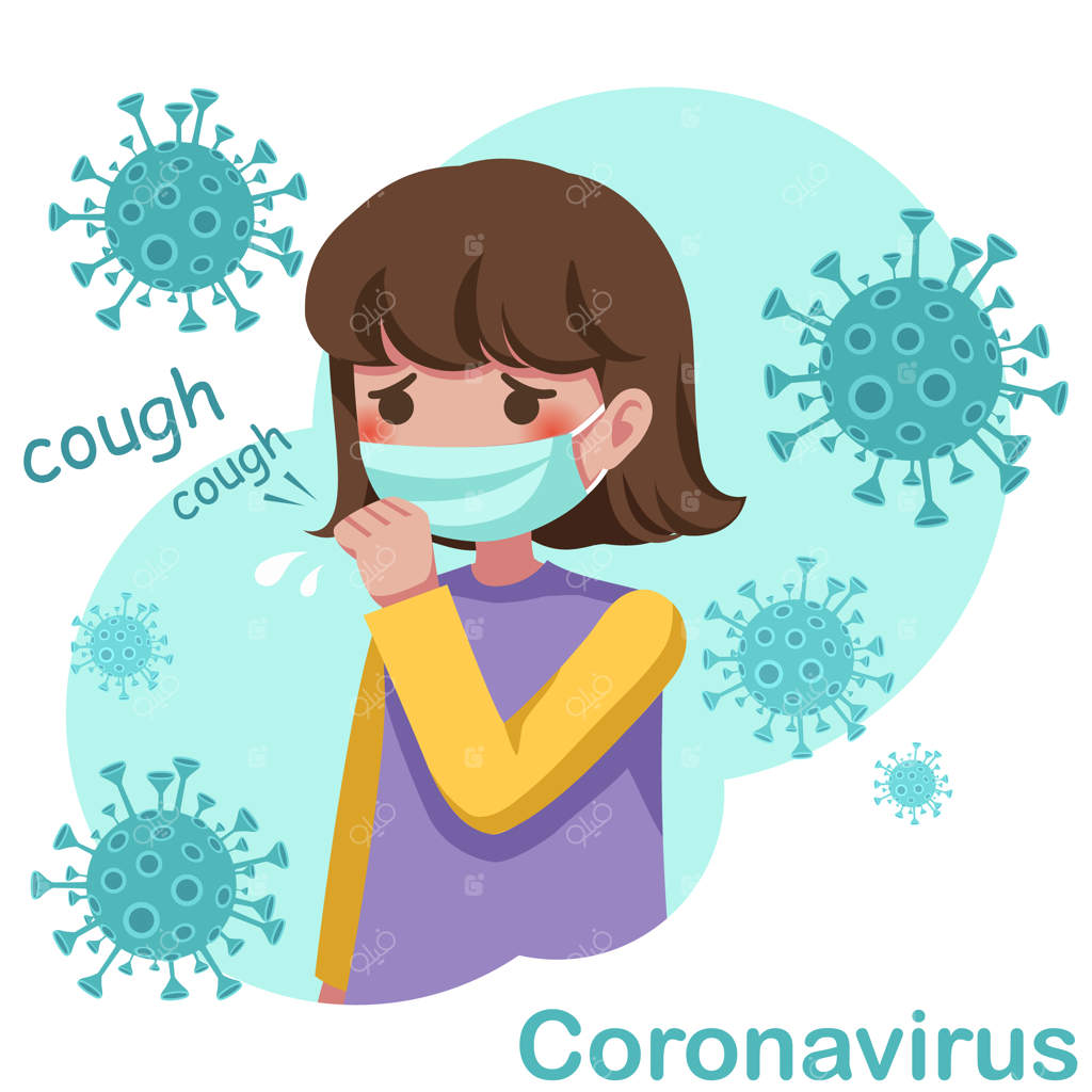 زن بیمار با ماسک پزشکی