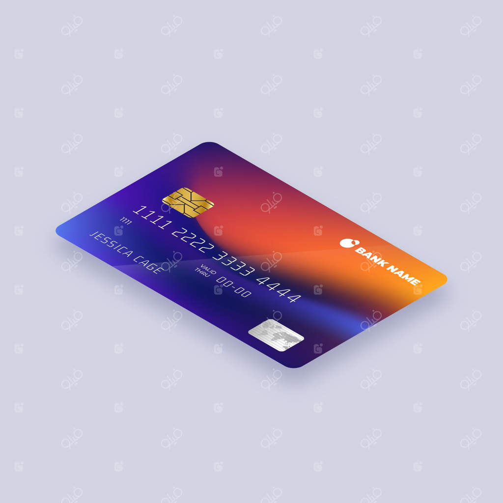 طراحی ایزومتریک کارت اعتباری