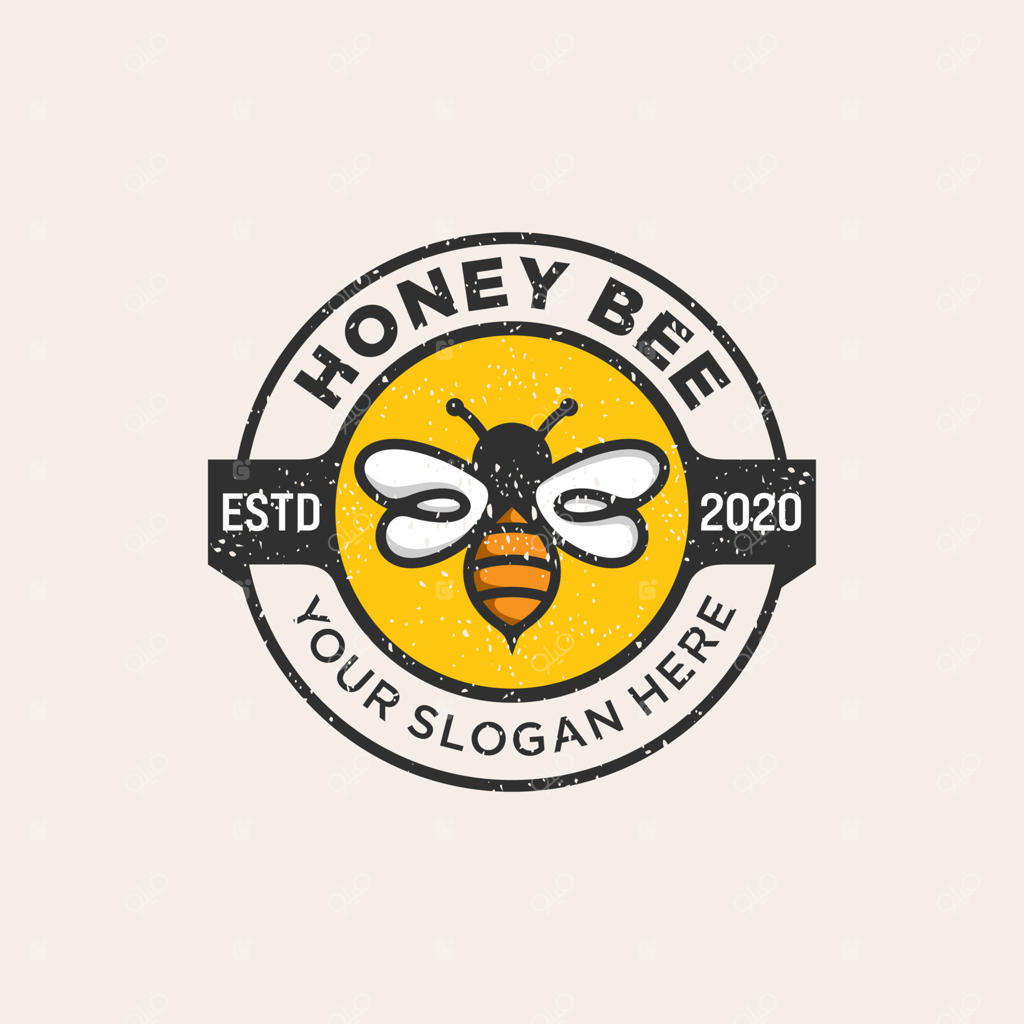 پترن لوگوی زنبور عسل کلاسیک - تصویر وکتور