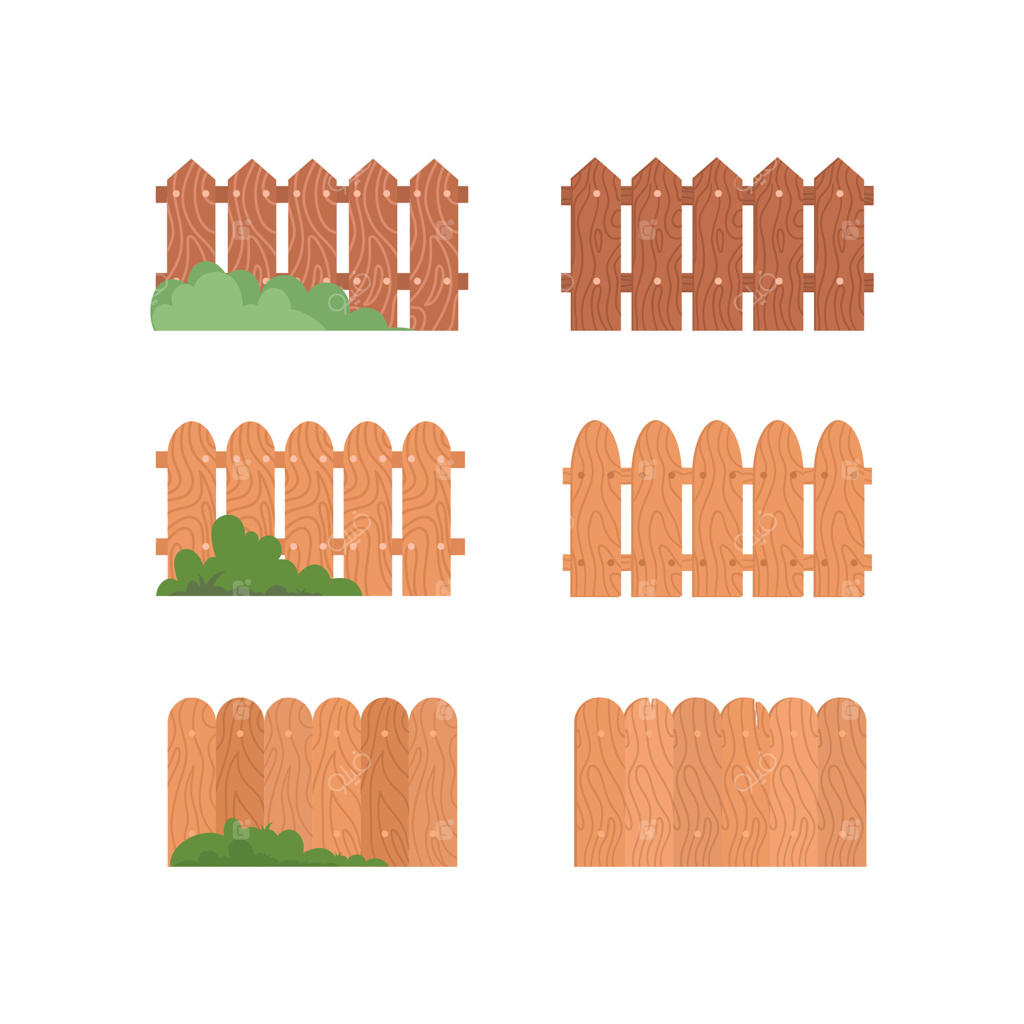 نرده چوبی برای باغچه