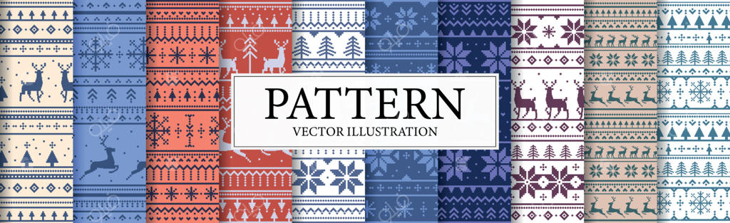 مجموعه ۱۰ طرح زمینه رنگارنگ کریسمس - وکتور